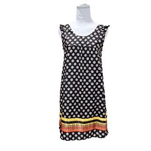 Joy Joy Dress Silky Black and White Small